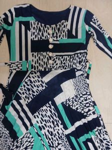 Patterned Midi Dress