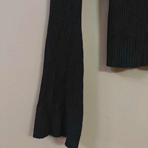 H&amp;M Rib-knit sweetheart neck top