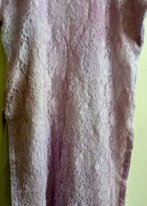 Baby Pink And White Kurta