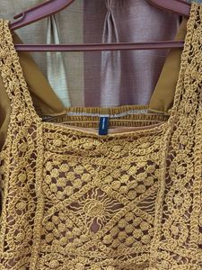 Mustard Colour Crop Top