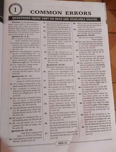 SSC English Language Solved Papers