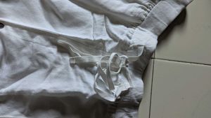 White Linen Wide Leg Pants