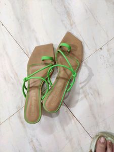 Dressberry One Toe Block Heels With Knott Details