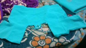 Blue Saree With Stiched Blouse