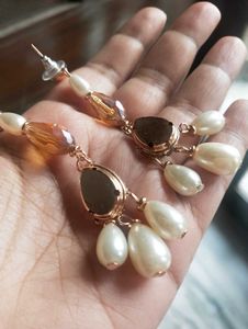 Crystal Pearl Earrings