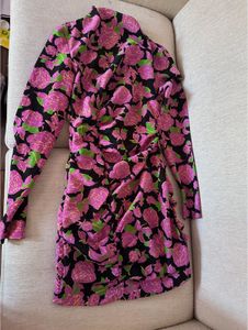 Zara Floral Full Sleeves Fitted Dress