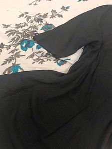 Black Ribbed Knit Top