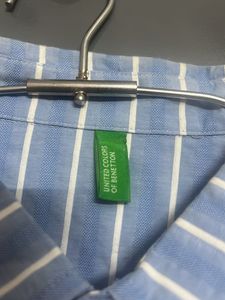 UCB KIDS WHITE STRIPED FORMAL SHIRT-size XL