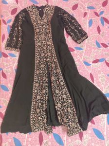 Elegant Dark Green Fully Embroidered Set