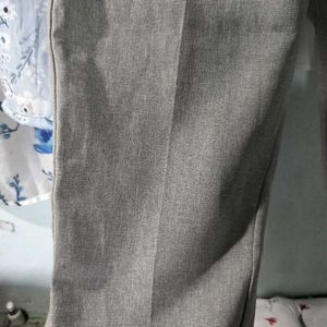 Gray Straight Leg Trousers