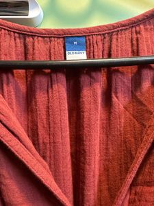 Old Navy Fit &amp; Flare Crinkle Gauze Maxi Dress