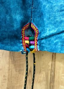 Beautiful Handwork Denim Blowse