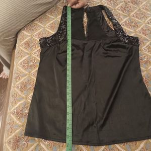 Elegant Black Halter Top