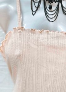 Tops &amp; Dresses For Rs.99 Only/ Cream Spaghetti Top