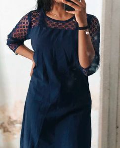 Navy Blue Lace Dress