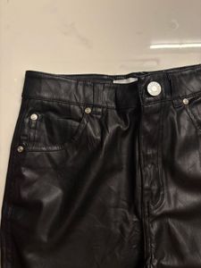 Black Faux Leather Pants