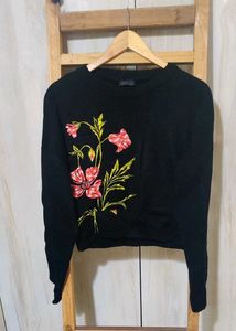 Floral Embroidered Sweater size-36-38