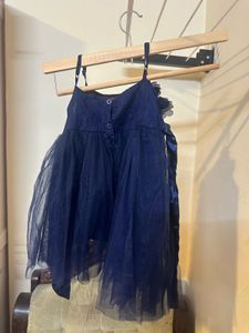 Navy Blue Flower Girl Dress