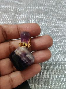 Chain In 925 Silver - Amethyst Perfume Bottle