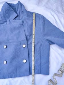 Korean Cropped Blazer Top