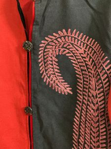 (for winters)Red- Black Embroidered Kurta