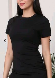 Shein Black Bodycon  Tshirt Dress