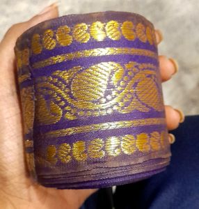Dark Blue Pattu Lace