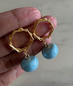 Blue Beads Earrings!