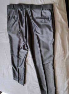 Partywear Men Grey RegularFit V-neck 3 Piece Suit