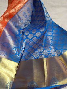 Orange Banarasi Silk Saree