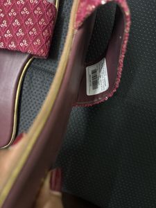 Biba (New) Maroon Embellished Open Toe Flats