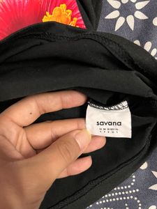 Black Floral Print T-Shirt