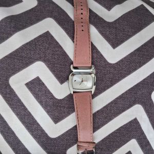 Fastrack Pink Leather Watch