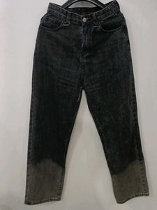 Black Grey Baggy Jeans