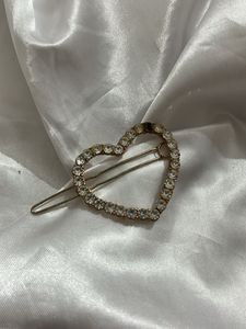 Heart Rhinestone Hair Clip