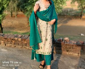 Plazo Kurta Green Colour