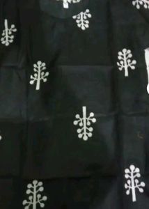 Floral Print Kurtis - Black &amp; Yellow