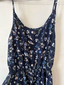 Floral Print Spaghetti Strap Skater Dress