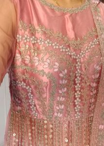 Elegant &amp; Most Gorgeous  Pink padded Ethnic Gown
