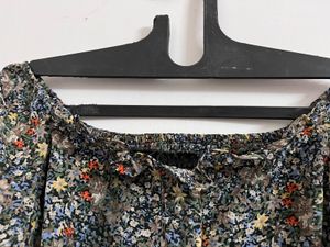 Floral Chiffon Crop Top