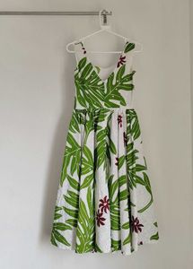 Vintage A-line Floral Print Dress