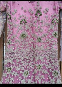 Elegant Pink Embroidered Gown💥