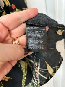 H&amp;M balloon sleeve Floral Print Blouse