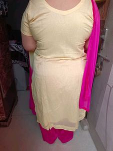 Cream And Hot Pink Color
