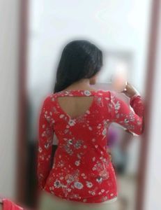 Floral Red Top