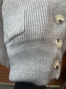 Stylish Grey Knit Cardigan