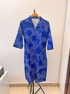 Blue Floral Print Cord Set