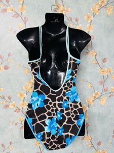 Blue Floral Bodysuit