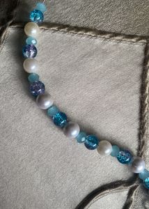 Blue Mermaid Pearl Choker Necklace
