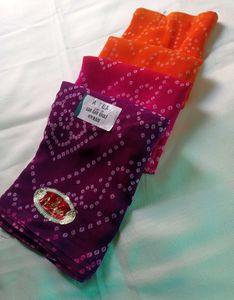 Bandhej Print Saree 😍1